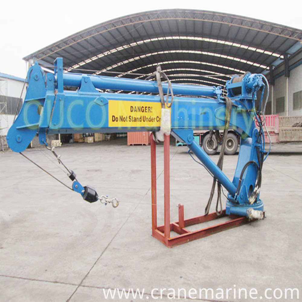 7T10M Telescopic Boom Hydraulic Marine Crane China Manufacturer